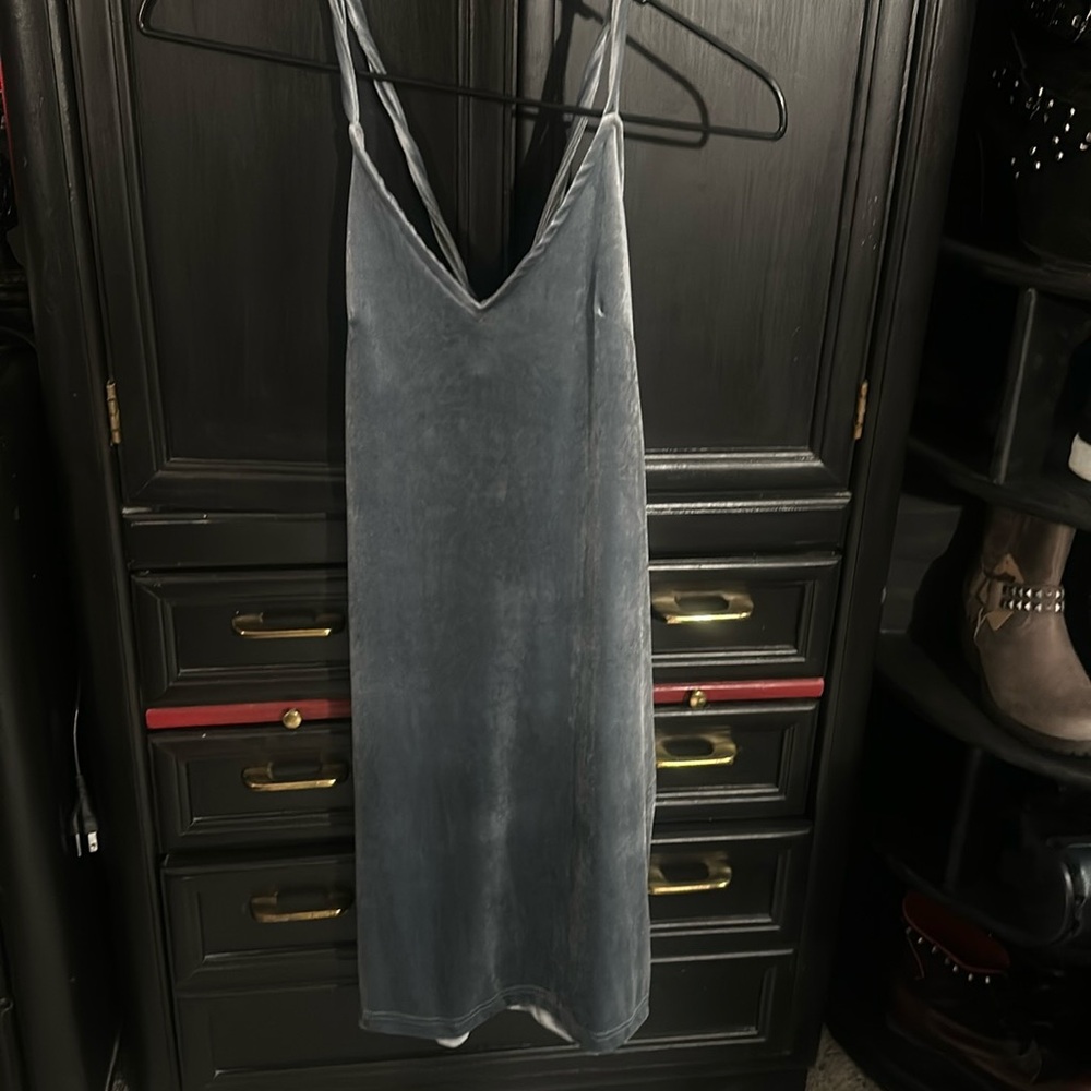 Powder Blue velvet dress